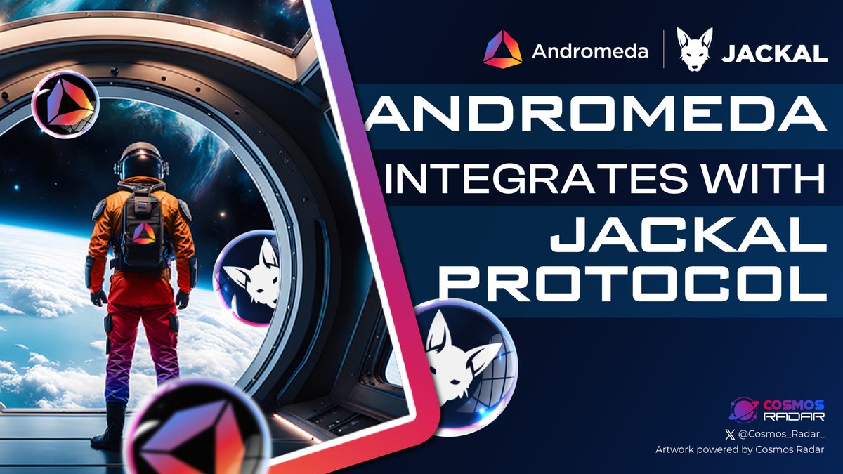 ANDROMEDA INTEGRATES WITH JACKAL PROTOCOL. @AndromedaProt 🤝 @Jackal_Protocol Through integration, they aim to provide developers and users with a comprehensive suite of tools and services that enhance their experience in the decentralized landscape #Cosmos $ATOM