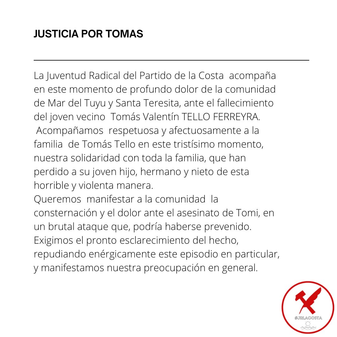 JUSTICIA POR TOMÁS