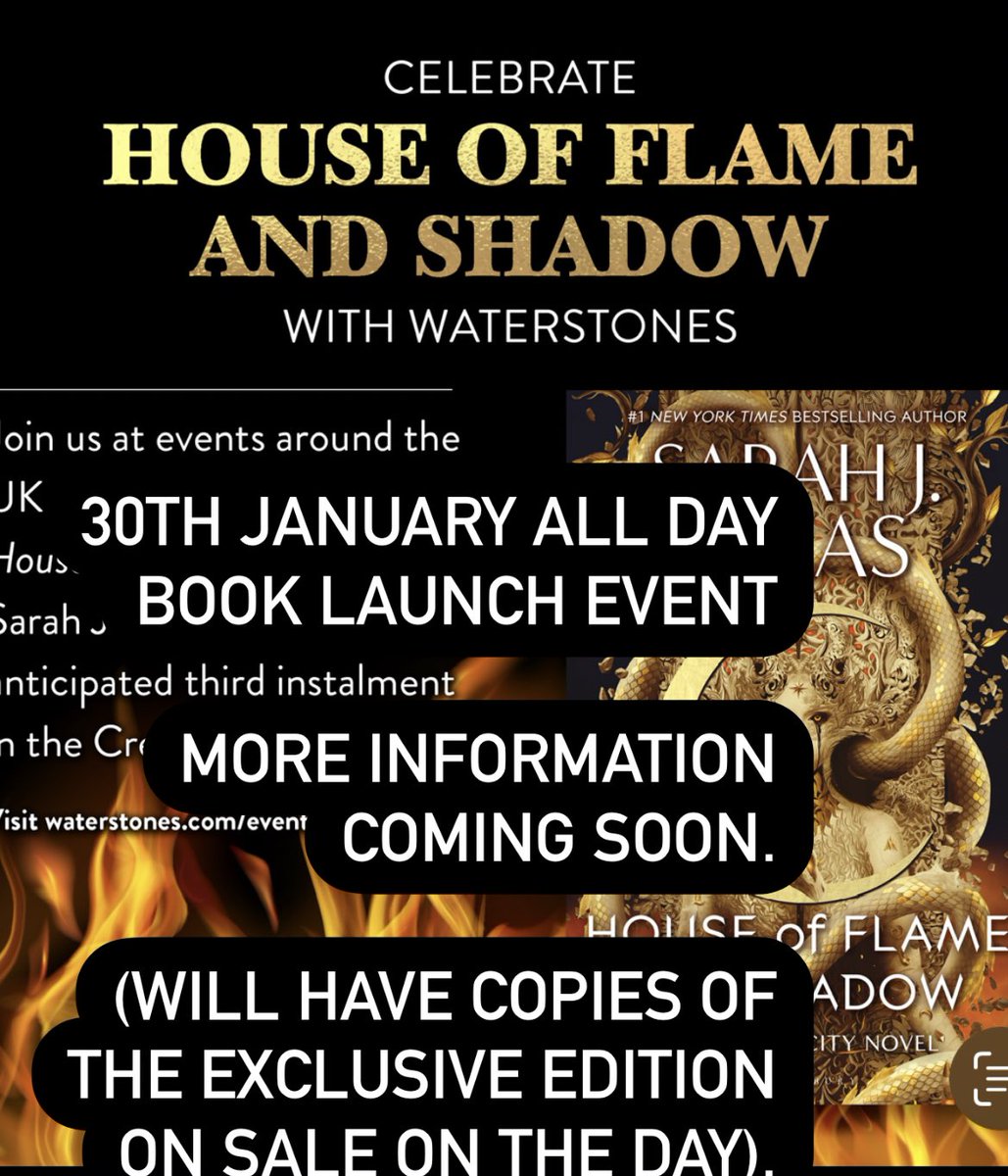 Calling all #sarahjmaas fans. Save the date, more information coming soon. #HouseOfFlameAndShadow