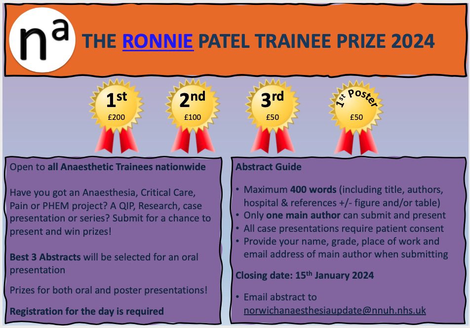 To trainees, clinical fellows &amp; non-consultants 

The 20th January abstract deadline is creeping up so if there’s a project you’ve been working, clinical/non-clinical/educational, we want to know about it! 

Submit to a National conference &amp;  present a poster or talk!