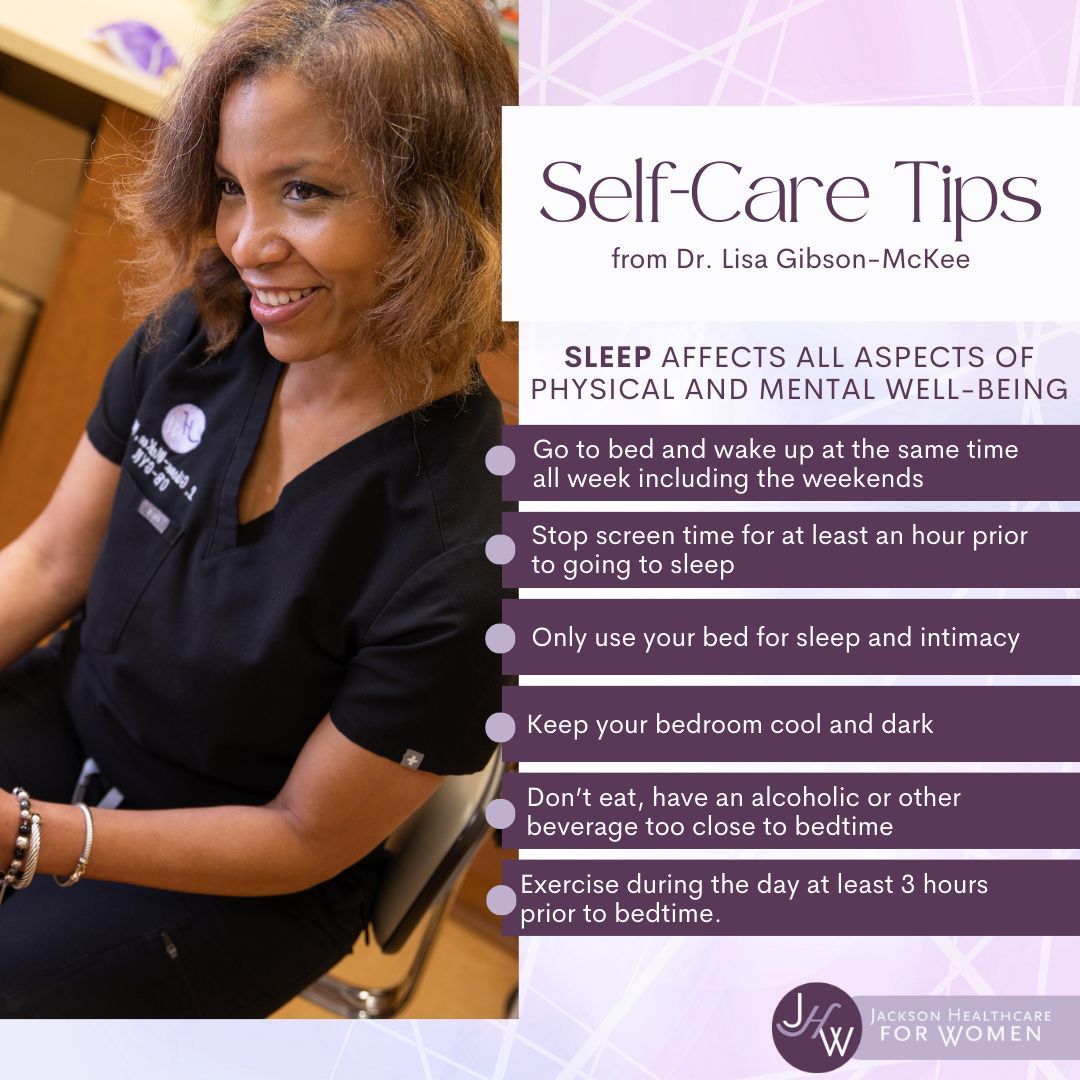 JHCFW's tweet photo. “It's not selfish to love yourself, take care of yourself, and to make self-care a priority. It's necessary.” 

Read more on our blog post explaining why sleep is such a vital component of self-care.

#jacksonhealthcareforwomen     
#selfcaretips
#focusonyou
#DrGibsonMcKee https://t.co/S9e6s4SiM9