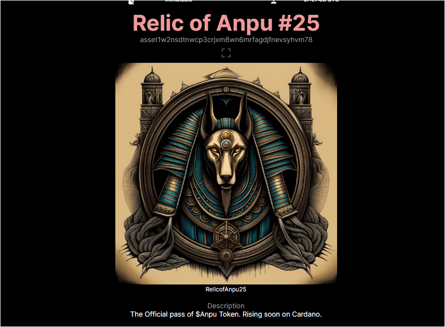 mikelkeysolayao's tweet photo. I have been granted a RelicofAnpu, which gives me an access to Anpu Committee.  Been grinding for this big things are comin to pass holders
Thank you.
@anpu_token https://t.co/G7boYdAHly
