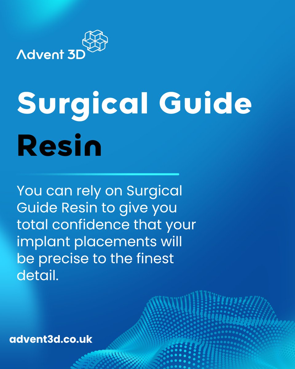 Advent3d's tweet photo. 👀 If you're looking for a superior option - Surgical Guide Resin is the answer! 

#Formlabs #advent #3DPrinting #implant #surgical #resin https://t.co/yMNFu0mcWN