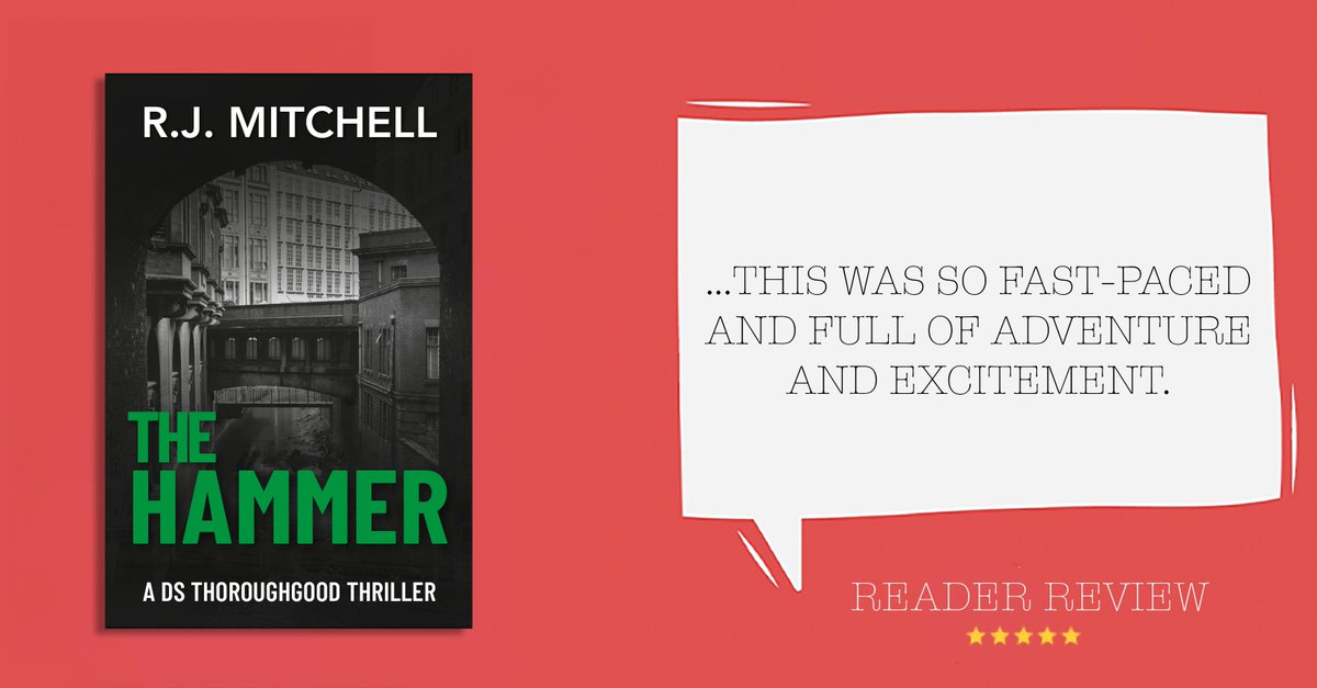 "This was so fast-paced and full of adventure..."

#TheHammer by <a href="/RJMitchellAuth/">RJMitchellAuthor</a> is available now: bit.ly/45kY2Pj