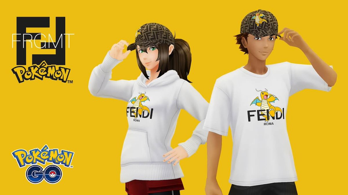 FENDI x FRGMT x POKÉMON 帽子 & Tシャツ」の2種類の着せ替えアイテム
