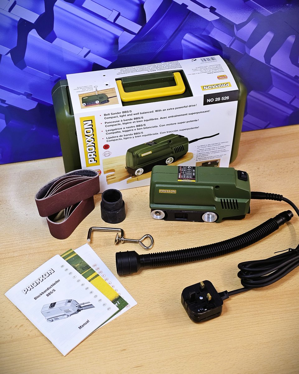 rdgtools01's tweet photo. Proxxon Belt Sander 40mm wide BBS/S 28526 - (£146.03 Inc VAT)
Powerful special DC motor, quiet and long-lasting
Free UK Mainland Postage
https://t.co/pta8o9TnzM
#proxxon #proxxonsander #proxxonbeltsander #sandingtools #palmsander #beltsander #rdgtools #myford https://t.co/KhN4Llr8nJ