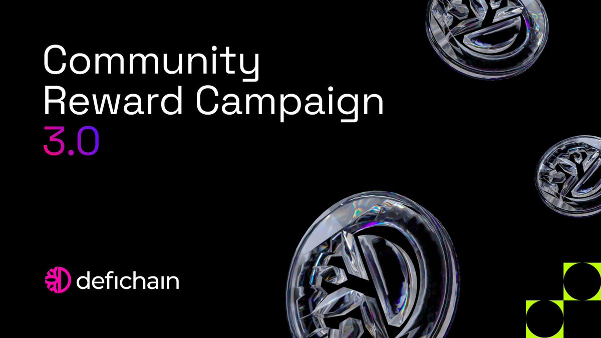 defichain's tweet photo. DeFiChain’s Community Reward Campaign 3.0 is here!

DeFiChain is gearing up to launch its most ambitious community campaign yet in early 2024. Riding high after the last DeFiChain Community Reward Campaign, it promises to be even greater this time round, with projects across the ecosystem taking part!

Find out more via the link below 👇
https://t.co/LBm82nRLq2