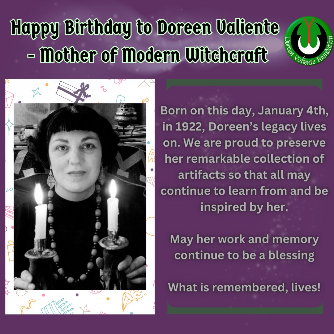 Happy Birthday Doreen Valiente 1922 -1999 the Mother of Modern Witchcraft

patreon.com/posts/happy-bi…