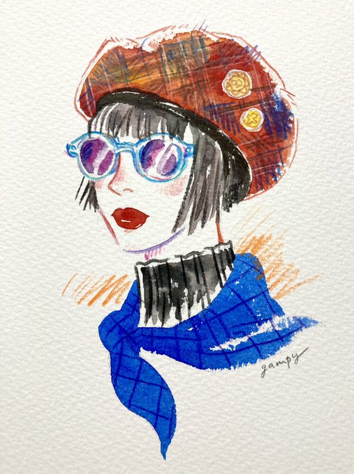 「hat lipstick」 illustration images(Latest)