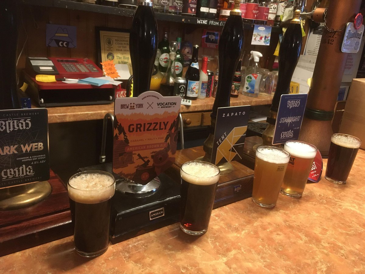 5 ales and 6 ciders/perries on the bar today (not Starlight). <a href="/Yorkshire_Heart/">Yorkshire Heart</a> <a href="/zapatobrewing/">Zapato Brewing</a> <a href="/brewyorkbeer/">Brew York</a> <a href="/vocationbrewery/">Vocation Brewery</a> <a href="/BrassCastleBeer/">Brass Castle Brewery</a> <a href="/HullCAMRA/">Hull & EY CAMRA</a>