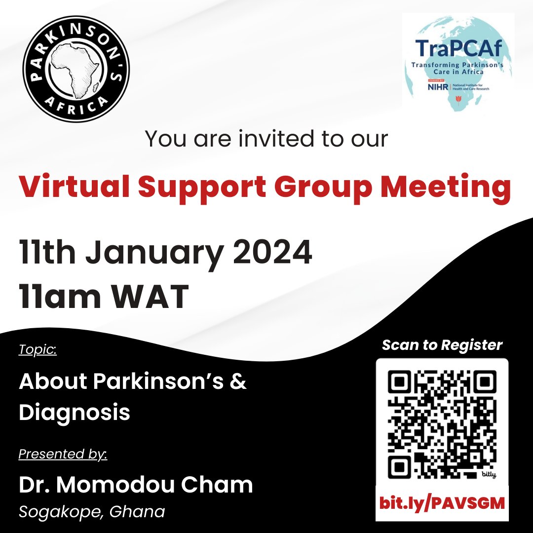 As we step into the fresh beginnings of 2024, our warm wishes extend to everyone for a joyful year ahead! 🎉 Let's kick start the year with our upcoming virtual support group meeting scheduled for January 11, 2024 at 11am WAT. We hope to see you! Sign-up: bit.ly/PAVSGM