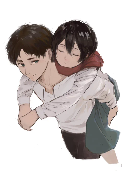 #進撃の巨人 #AttackOnTitan #イラスト #Fanart #eren #mikasa エレミカ 
