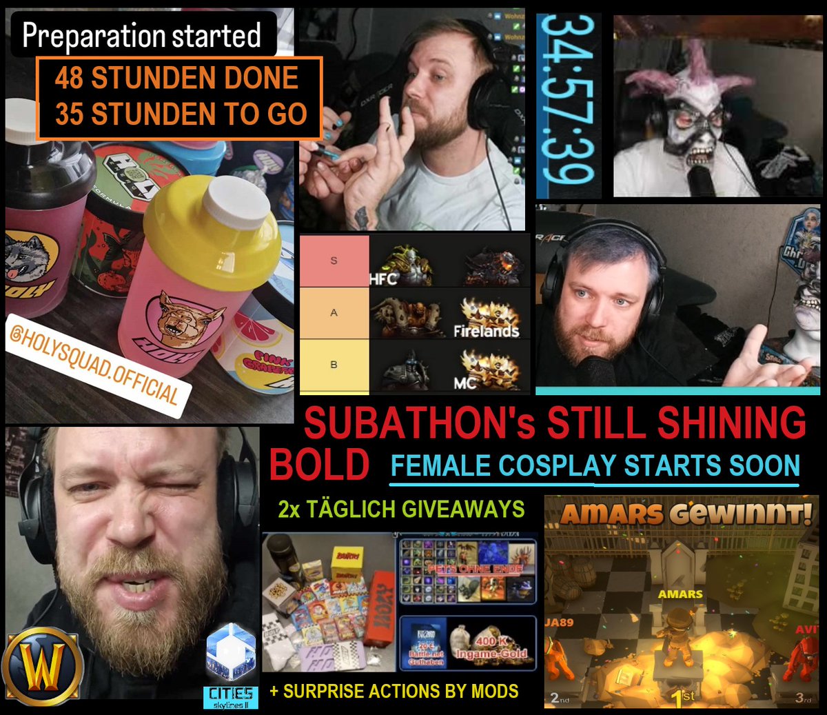 Anksuni's tweet photo. #subathon bricht weiter alle unsere Rekorde 😮🥵 und wir haben nochmal 35 Stunden vor uns. @ChromieDe bald im weiblichen Cosplay + eventuell damit #lorewalker ??? Ihr entscheidet! #twitch #wow #worldofwarcraft #cosplay #abriss https://t.co/ssub8MxE40