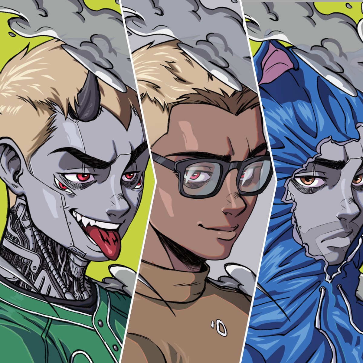 sarampakul's tweet image. S M O K E R   TEAM 💨💨💨
Such a badass gang 👊🏻💣😈
@Omen4Omen @_AskNemo 

What a cool facial expression when they are together!
Omen-Follow-Omen 🅾️🔥 
#CardanoCommunity #CardanoNFT 
#Jpegstore 

@AkpzPapa @Kase_bo @FirstfallenP