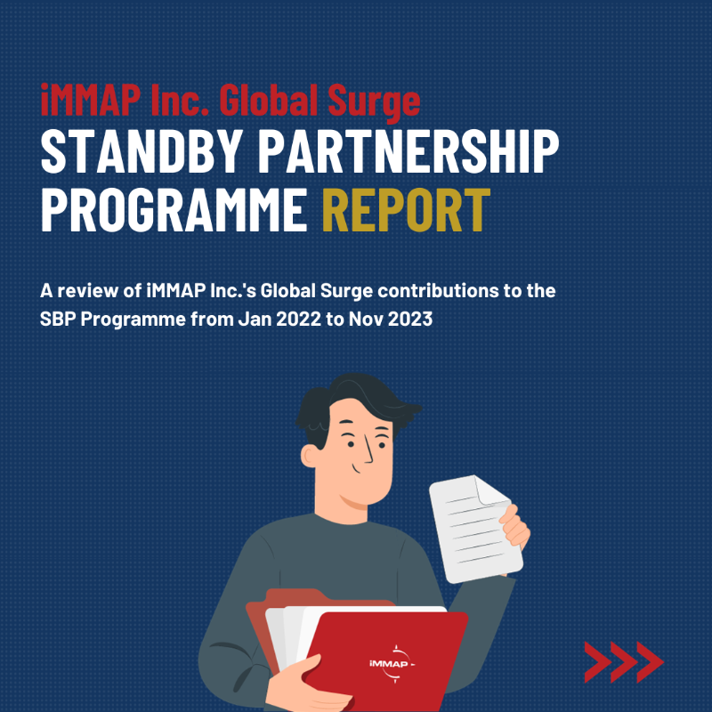 iMMAP_Inc's tweet photo. 🔔 Our 2022-2023 annual Standby Partnership report is out! 

Read our full report here: https://t.co/QvpRyqksbx

@USAIDSavesLives | @FAO | @UNmigration | @UNOCHA | @UNFPA | @UNDP | @UNICEF | @Refugees | @UN_Women | @WHO | @WFP | @UNDSS | @mercycorps |