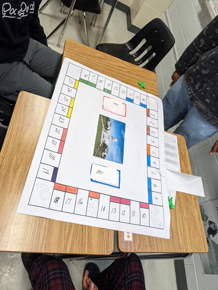 Some more board game fun in US Government! The students made these! 👀 @TabbHSTigers @YCSD #EngageYCSD