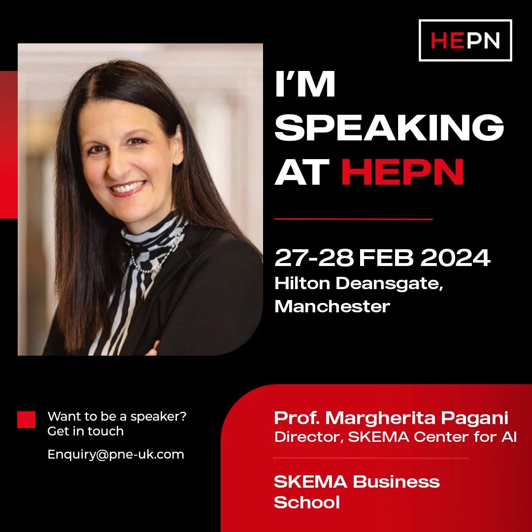 Marghe_PAGANI's tweet image. Very much looking forward to contributing to this event on the role of AI in shaping the future of education. Thank you @HigherEdPartNet for the invitation! #hepn @SKEMA_BS 
👉hepn-uk.com/agenda/north-2…