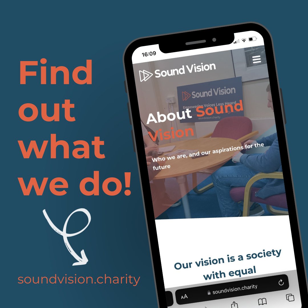We empower individuals and communities through personal development, education, creativity and communications. Find out more about the work we do via our website: soundvision.charity

#BANES #charity #CIO
