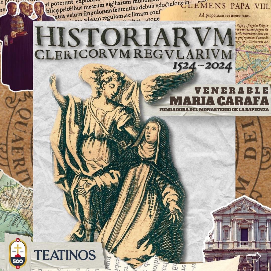 teatinos_org's tweet photo. 📚Historia Teatina

Ven. Maria Carafa (1468 - 1552).

El diario de los Padres de San Pablo Mayor (Nápoles) registra, con evidente emoción, el tránsito en este día de Maria Carafa como: “Amadísima hermana de la Orden Teatina”.

#lasapienza #napoles #teatinos #mariacarafa #paoloIV https://t.co/8u4syzXj7L