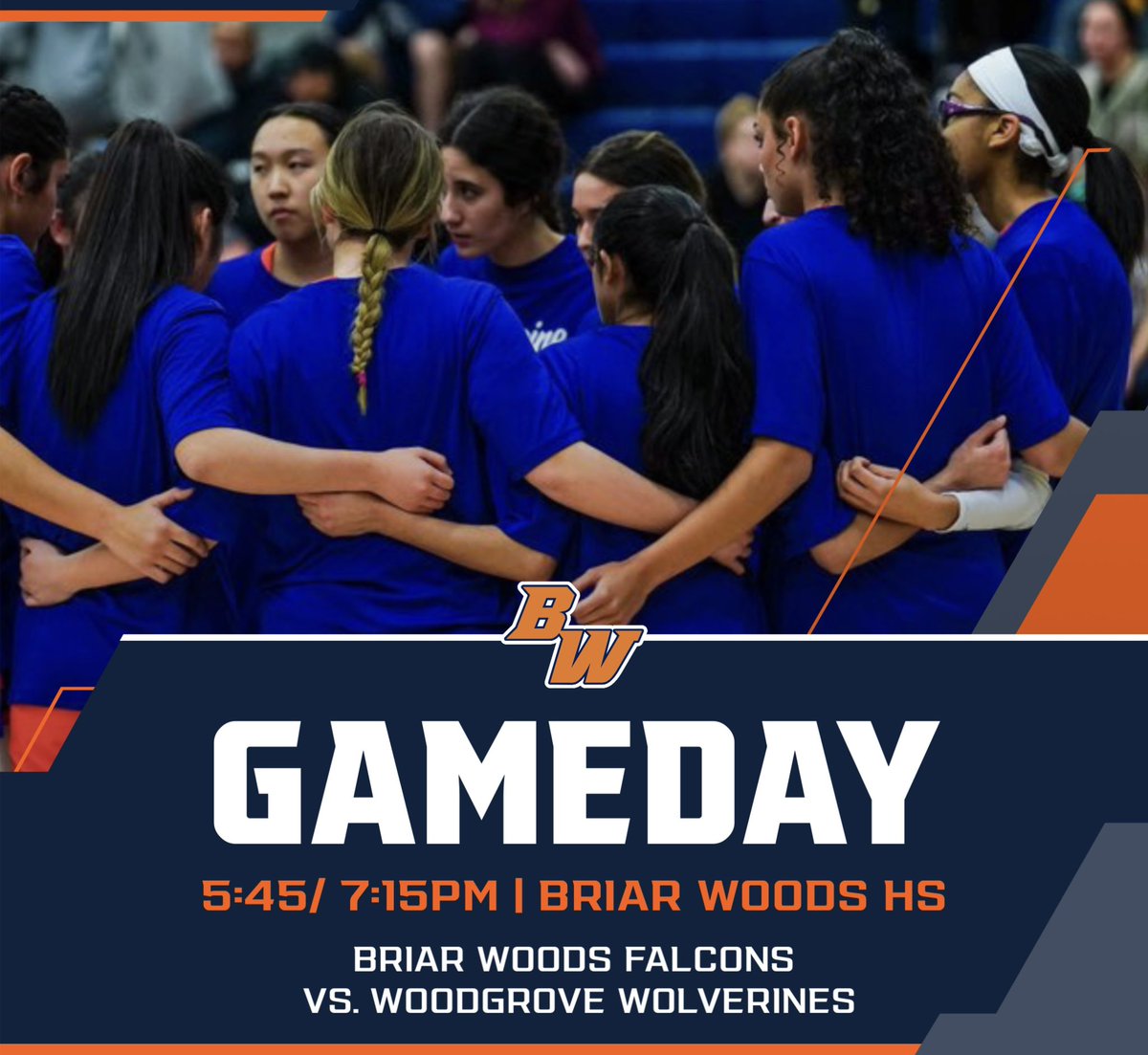 Big time DMV girls basketball showdown tonight. Battle of the undefeated in a non-conference matchup! Come out and support! #WeWill #OrangeOut

📆 #11
💻 NFHS Network
⏰ 5:45/7:15PM
🏟️Briar Woods HS