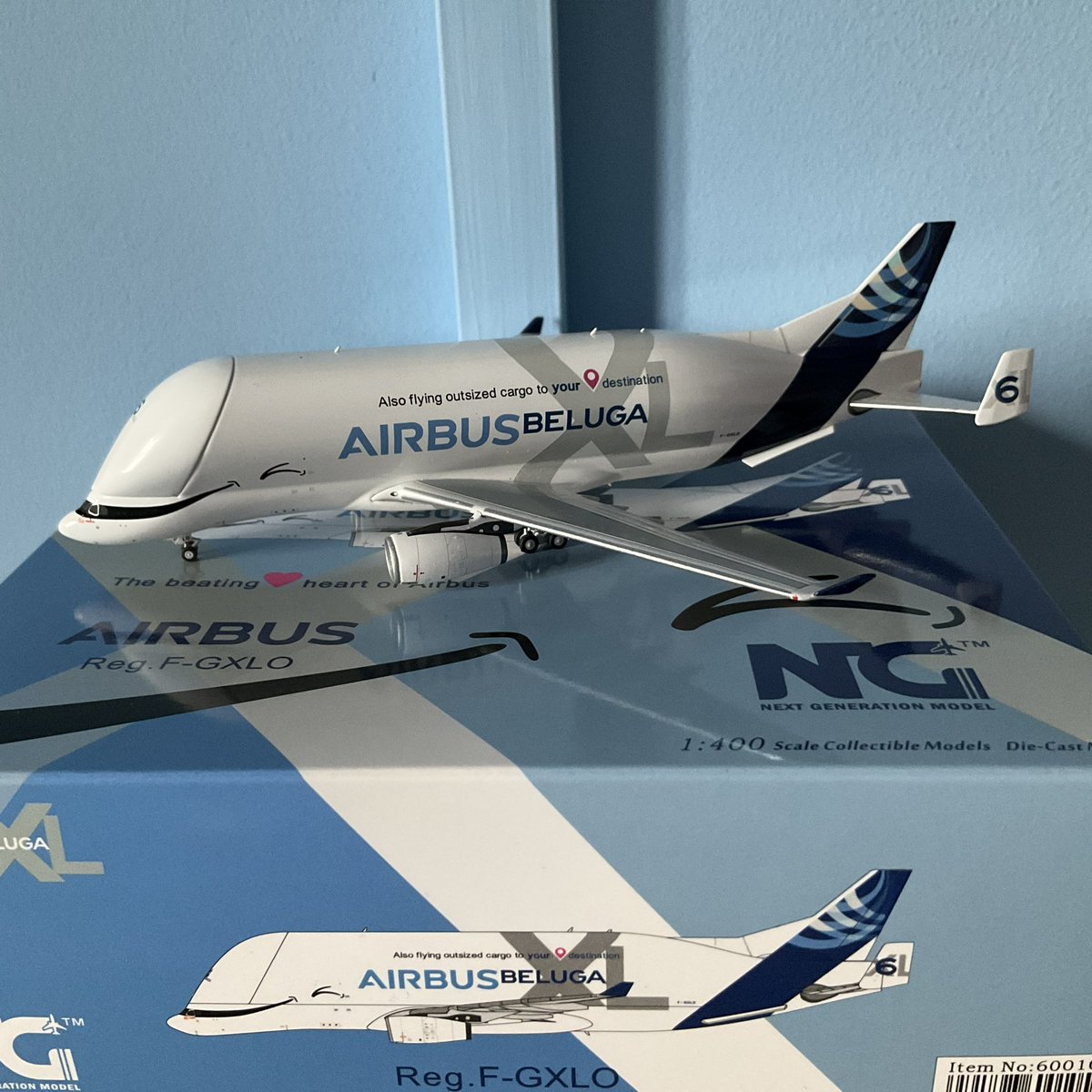 JordanWeir45's tweet photo. Yay ๐ My @ngmodelsglobal 1/400 Scale @Airbus Beluga XL (A330-743L) XL6 F-GXLO Diecast Model has arrived ๐ whoop ๐๐ผ love it ๐๐๐ผ๐ณโ๏ธ @AirbusintheUK @AirbusBelugaXL #AirbusBelugaXL #AirbusBeluga #BelugaXL #XL6 #FGXLO #Airbus #Beluga #DiecastModel #NGModels #1400Scale #AvGeek https://t.co/OYODybqkw0