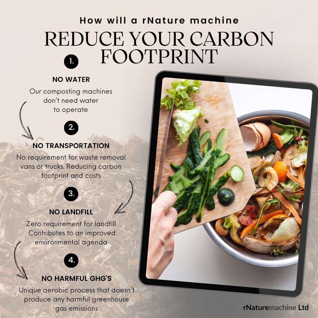 rNaturemachine's tweet image. Reduce your carbon footprint..... We can help! 
Our innovative technology will reduce your carbon footprint and provide you with a useable rich compost. 
Check out more about our machines.....
rnaturemachine.com

#rnature #compostingmachine #composter #carbonfootprint