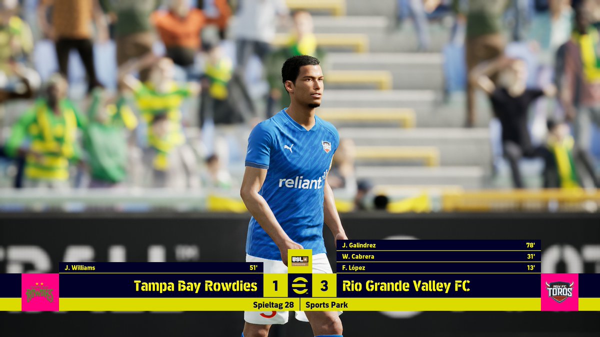 DerSchattenwolf's tweet photo. #WulfsTorosSeason - Gameday 28 - #eFootball2024
We played the 2nd match against Tampa Bay and won 3-1. Goals were scored by Wilmer jr. Lopez and Galindrez.
'Cause we had an silly own goal, the Rowdies could score atleast a goal.
#RGVFC #GGEareTraitors #TorosSuitUp https://t.co/H5kgSiKV6R