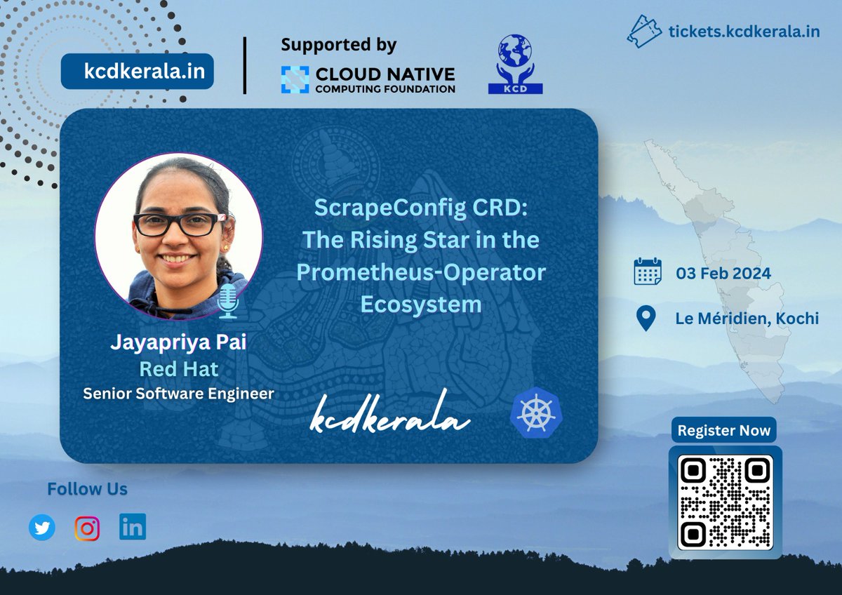 KCD Kerala 2024 ( kcdkerala.in) is delighted to introduce our esteemed speaker, Mr.  Jayapriya from
<a href="/RedHat/">Red Hat</a> !!        
Register @ tickets.kcdkerala.in #k8s #kubernetes #cncf #india #kerala #technoparktrivandrum #infoparkkochi #ksum #kochi

<a href="/CloudNativeFdn/">CNCF</a>