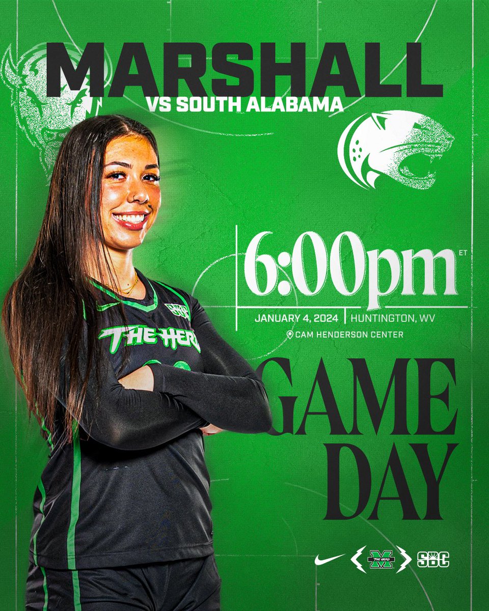 Tipping off 2024 at home 🥳 🏀 

🆚 South Alabama  
📍Cam Henderson Center
⌚️6 p.m.
📺 es.pn/3S9wyZW
📊 bit.ly/WBBSouthAlStats
🎟 bit.ly/WBBSouthAlTick…

#WeAreMarshall