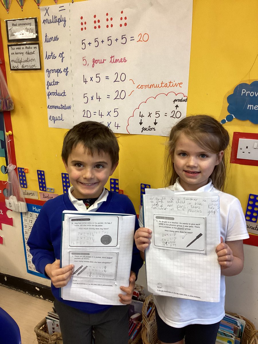 BPSYearTwo's tweet image. Ask us all about factors and products! We are solving word problems and representing the commutative law. #billingshurstmaths