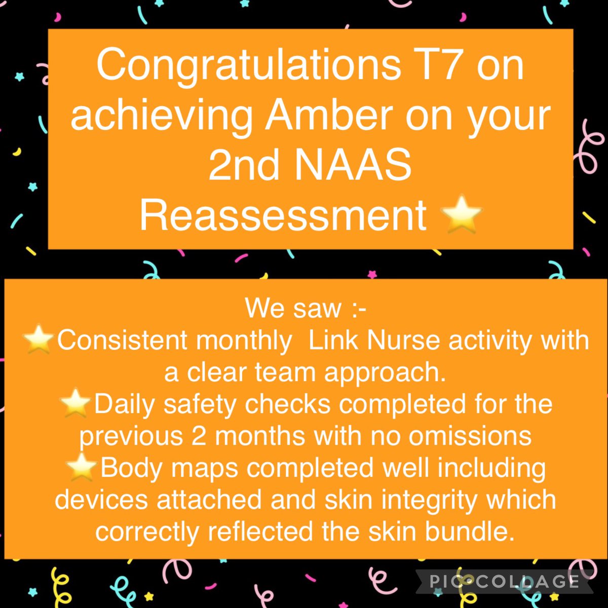 Thankyou for welcoming the NAAS team yesterday and Well Done to T7 <a href="/OldhamCO_NHS/">Oldham Care Organisation</a> on achieving  AMBER on your 2nd NAAS Reassessment🧡 <a href="/JaneGarforth1/">Jane Garforth</a> <a href="/hcarterrje/">helen carter</a> <a href="/jacqui_burrow/">Jacqui Burrow</a> <a href="/heathercaudle/">Professor Heather Caudle</a> <a href="/samadamson09/">Sam Adamson</a> <a href="/NCAlliance_NHS/">Northern Care Alliance NHS Foundation Trust (NCA)</a>