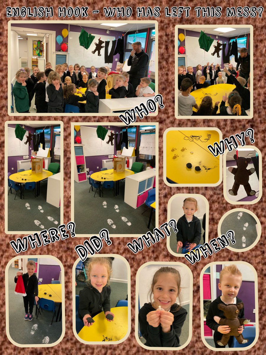 LockiesCPS's tweet photo. Year 1 arrived at school to a big surprise this morning. We found some thread, some footprints, a squeaker, a washing machine and some coal. I wonder what our new model text could be this half term in English? #lscpsclass4 #lscpsclass3 #lscpsenglish #MikeInkpen #ThreadBear https://t.co/Ahe22RERNy