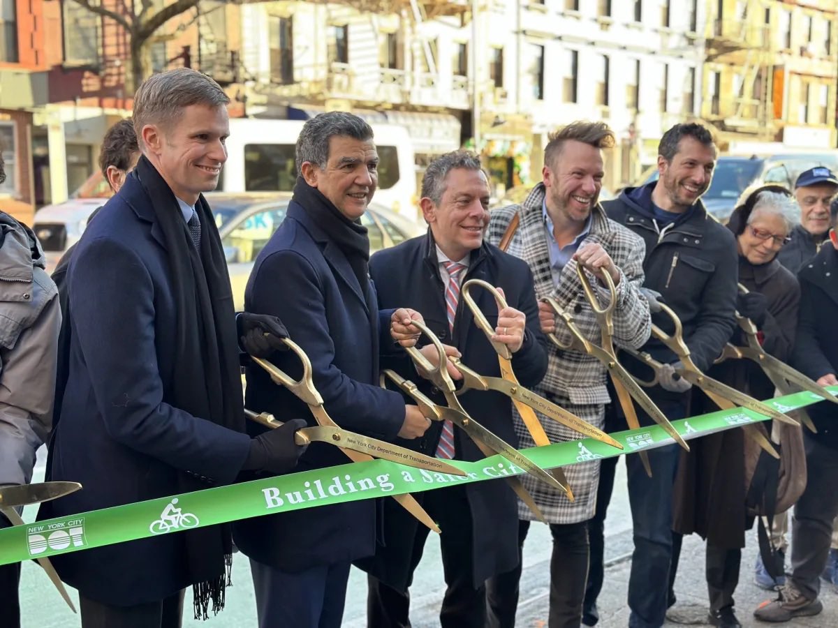 Jeffrey LeFrancois (@jlef423) on Twitter photo We celebrated the completion of the next phase of the Tenth Ave bike lane, thanks to <a href="/NYC_DOT/">NYC DOT</a> <a href="/ebottcher/">Erik Bottcher</a> <a href="/tonysimone/">Tony Simone</a> <a href="/Chekpeds/">CHEKPEDS</a> <a href="/j_greenwald/">Jesse G</a> <a href="/jehiah/">Jehiah</a> <a href="/charlietodd/">Charlie Todd</a> & many others! Super excited it to bring it all the way to <a href="/MeatpackingNY/">Meatpacking District</a> later this year. #bikenyc We celebrated the completion of the next phase of the Tenth Ave bike lane, thanks to <a href="/NYC_DOT/">NYC DOT</a> <a href="/ebottcher/">Erik Bottcher</a> <a href="/tonysimone/">Tony Simone</a> <a href="/Chekpeds/">CHEKPEDS</a> <a href="/j_greenwald/">Jesse G</a> <a href="/jehiah/">Jehiah</a> <a href="/charlietodd/">Charlie Todd</a> & many others! Super excited it to bring it all the way to <a href="/MeatpackingNY/">Meatpacking District</a> later this year. #bikenyc