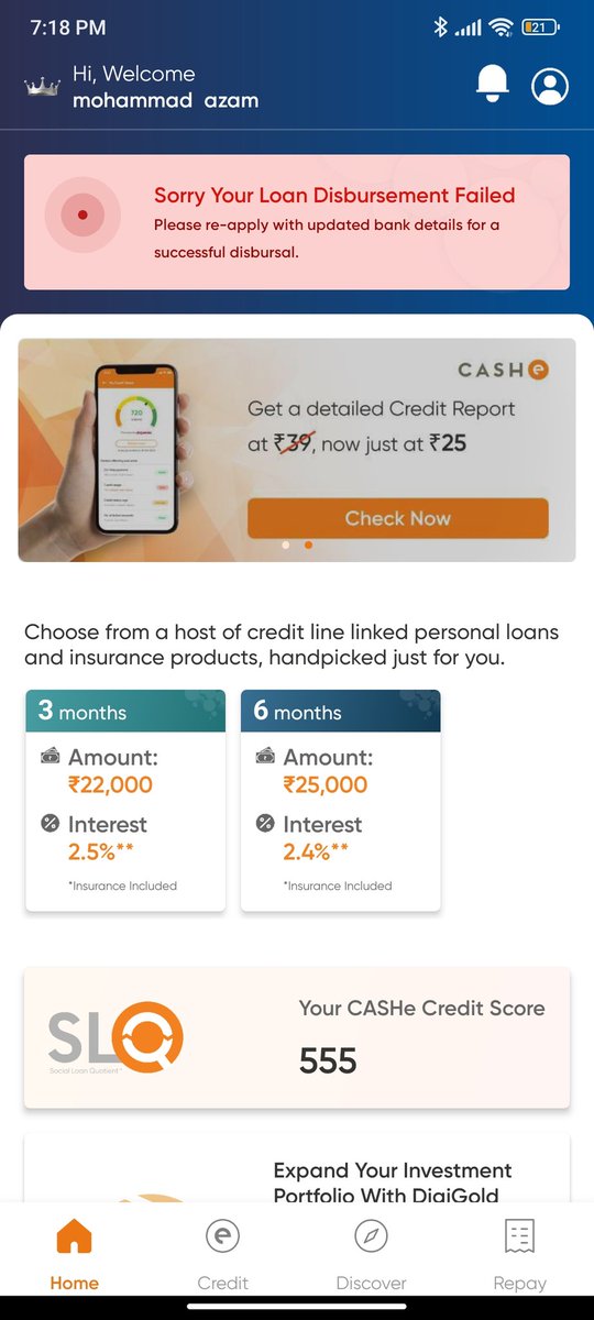 aazam890's tweet photo. @CASHeApp No i am not changing in profile but when i go to apply through credit line it shows that i have to upload bank statement see in the attachment https://t.co/f1xwQmwHqC