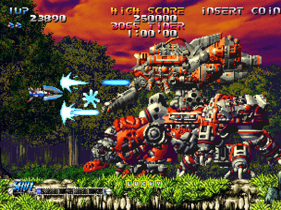 BuscandoElWarp's tweet photo. El juego del día: #BlazingStar (#NeoGeo)
Creador: #Yumekobo 1998
Los 90's estuvieron invadidos de juegos #shutemup, este juego si que vaciaba mis bolsillos con la idea de ser el héroe interplanetario, disparando y calculando milimétricamente cada movimiento contra la Brawshella. https://t.co/zHPZLh941u