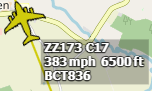 RealCpr1234's tweet photo. If a low flight over Telford &amp; Wrekin borough towards Liverpool has been done with a C-17 before, it must have been a long, long time ago!

*ZZ174 in April 2020 went to Manchester, not Liverpool

#C17 #ZZ173 #BCT836 #43C173 https://t.co/Ut5wrKtjRy