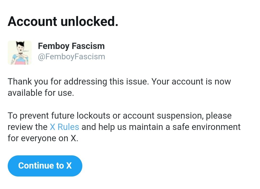 FemboyFascism's tweet photo. My account got flagged as a bot, and i had to captcha to unlock it lul. https://t.co/EQG9NSsV01