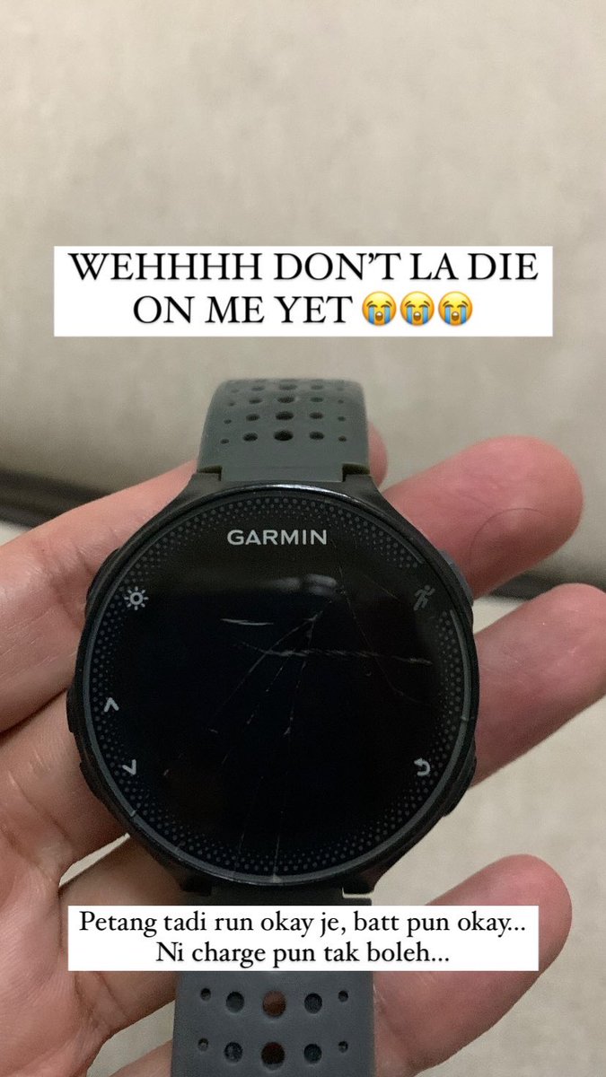 Serious talk
Sapa ada running watch extra untuk dipinjamkan selama 3 bulan? 🥹 Kot2 la ada geng influencer/ambassador sportswatch nmpk twt ni  🤪

Sebagai upah, Jam awak akan merasa angin sejuk di Tokyo 🥹😂