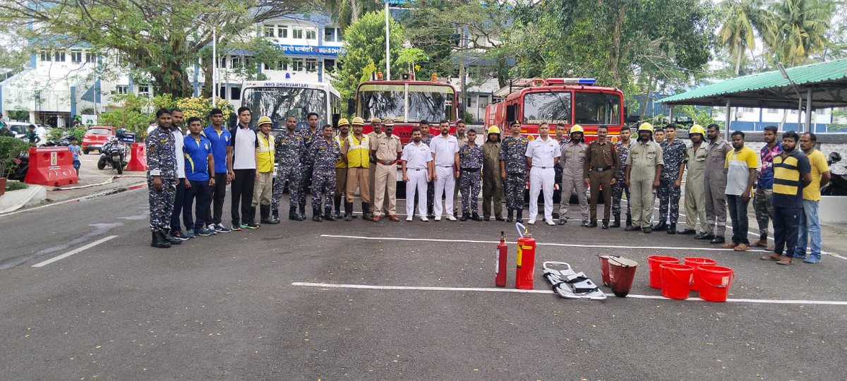 FireService_ANP's tweet photo. Mock Drill on Fire Safety Preparedness at Indian Naval Hospital, Dhanvantri, Minne Bay conducted by Fire Fighters of #FSAberdeen, on 04-01-2024.

Demonstration of Fire Fighting Techniques and Evacuation Routes was done.

Well Done FS Incharge, Sh. Kannadasan https://t.co/1wwUDTrl0O