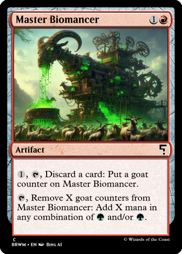 RoboRosewater_Masters on X: "Master Biomancer, submission by Shadowlynk  #MagicTheGathering #AiArtwork https://t.co/BpI8E12hcJ" / X