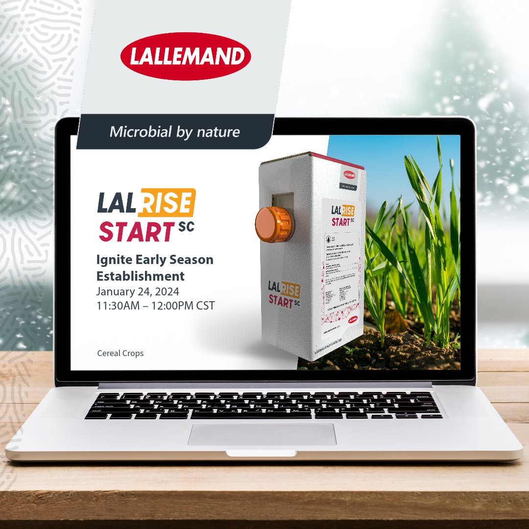 Discover our latest innovation LALRISE START SC during our next webinar on Jan. 24th!  We’ll introduce this unique liquid inoculant that increases crop establishment through improved root vigor and nutrient availability! Register now here: ow.ly/anvx50Q82m3