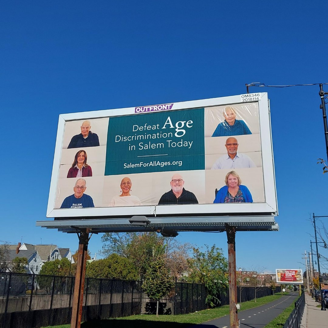 SperlingInterac's tweet image. From digital to physical! Check out this billboard  our team put together for Salem For All Ages. 

#DigitalToPhysical #BillboardDesign #CreativeTeam #MarketingCampaign #CommunityEngagement #SalemForAllAges #GraphicDesign