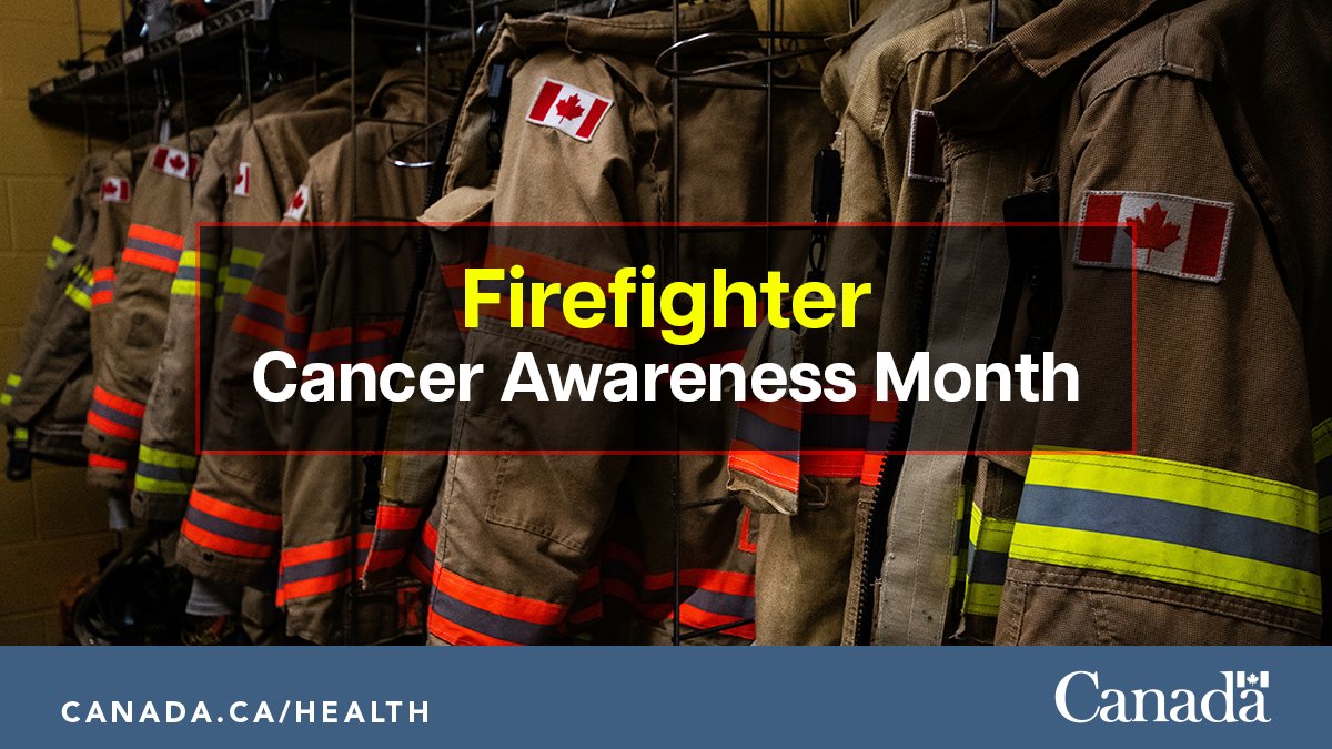 GovCanHealth's tweet photo. Firefighters have a 9% higher risk of cancer diagnosis, and a 14% higher risk of dying from cancer than the general population. Read more: https://t.co/noZ1GhSUNR
#FFCancerMonth https://t.co/N8z1yS67wm