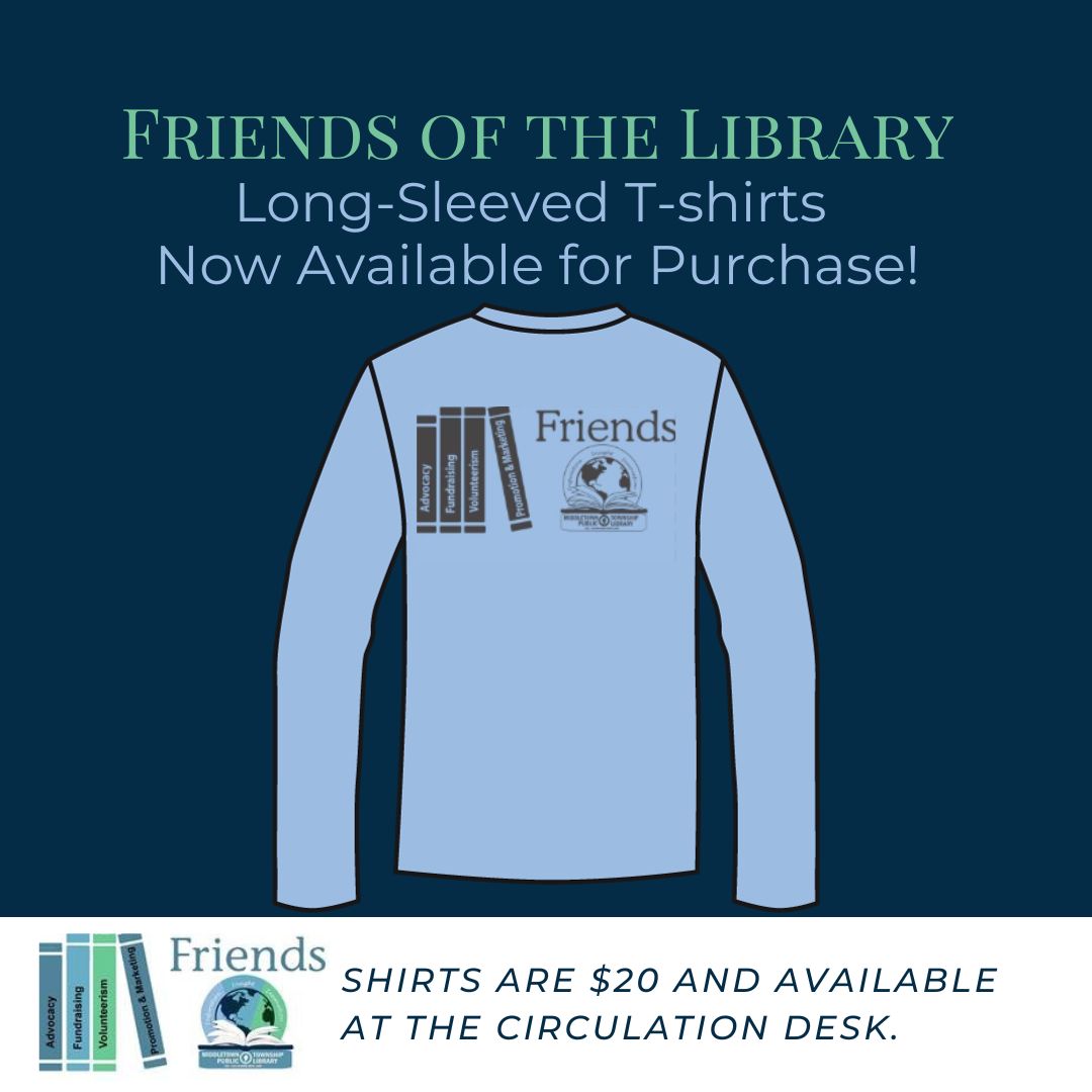 MiddletownPL's tweet image. New Friends of MTPL t-shirts are here for 2024!  Shirts are available for $20 at the Circulation Desk in size options ranging from M - XXL.

Support your library in style in the new year!

#librarymerch #friendsofthelibrary #SupportYourLibrary #happynewyear2024