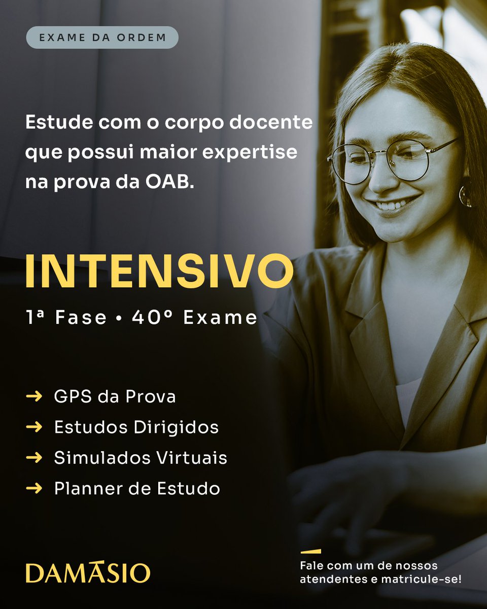 DamsioCuiab's tweet photo. QUANDO SE PENSA EM INTENSIVO PARA A OAB...
Aqui no Damásio temos o preparatório Intensivo ideal para a sua 1ª Fase 40º Exame da Ordem⚖️
Vem completo, com aulas que contemplam todo o edital!
Fale conosco
(65) 99812-5461
Rua Buenos Aires, 452, America Garden Ambience Mall, 1° Piso https://t.co/bYekJnRxz9