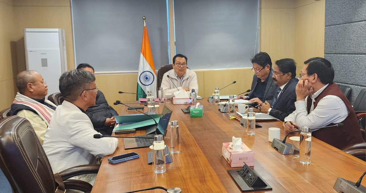 ChownaMeinBJP's tweet photo. Chaired a Core-Committee Meeting of Unsung Heroes and discussed about the way forward for carrying out research work on Unsung Heroes of Arunachal Pradesh. As we received representations from various communities and organizations for inclusion in the list of freedom fighters and martyrs, the Core Committee in its meeting today have decided to continue the research work on Unsung Heroes for one more year before the final publication of the report. In the meeting, ways to go about the publications of books in the history of Arunachal Pradesh for inclusion in the NCERT syllabus was also discussed.

The meeting was attended by Hon'ble Minister of Education & Cultural Affairs, Shri Taba Tedir, Advisor to HCM, Shri Tai Tagak, Vice-Chancellor, RGU, Prof Saket Khuswaha and Dani Salu, Member Secretary among others.