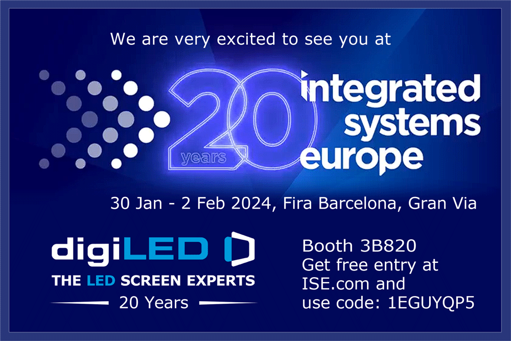 digiLED_'s tweet photo. In just under 4 weeks, the digiLED team will be heading over to Barcelona for ISE 2024.
Will you be attending?
#ISE2024 #LookWhatWeCanDo #digiLED #ThePixelDepot #TheLEDScreenExperts #LED #LEDScreens #AV #AVtech #technology #pixel #pixelpitch #thefutureisav #AVtweeps #dailydooh https://t.co/h0zzBhQP4C