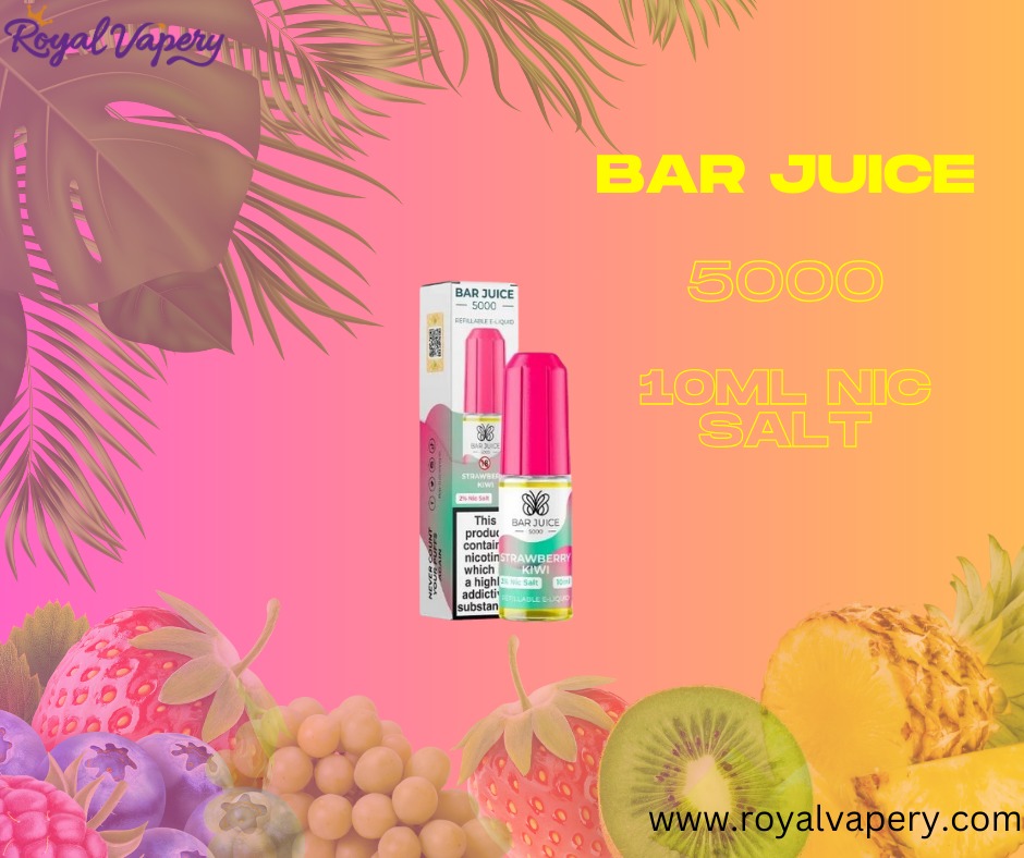 Royalvaperuk's tweet photo. "Experience bold flavor and smooth satisfaction with Bar Juice 5000. Unleash the Nic Salt magic in every puff. 
visit today and grab yours now https://t.co/6nznbybEYv

#barjuice #5000 #10ml #nicsalt #london #royalvapery #trending #qualityvape https://t.co/Yi1ahQkxwo