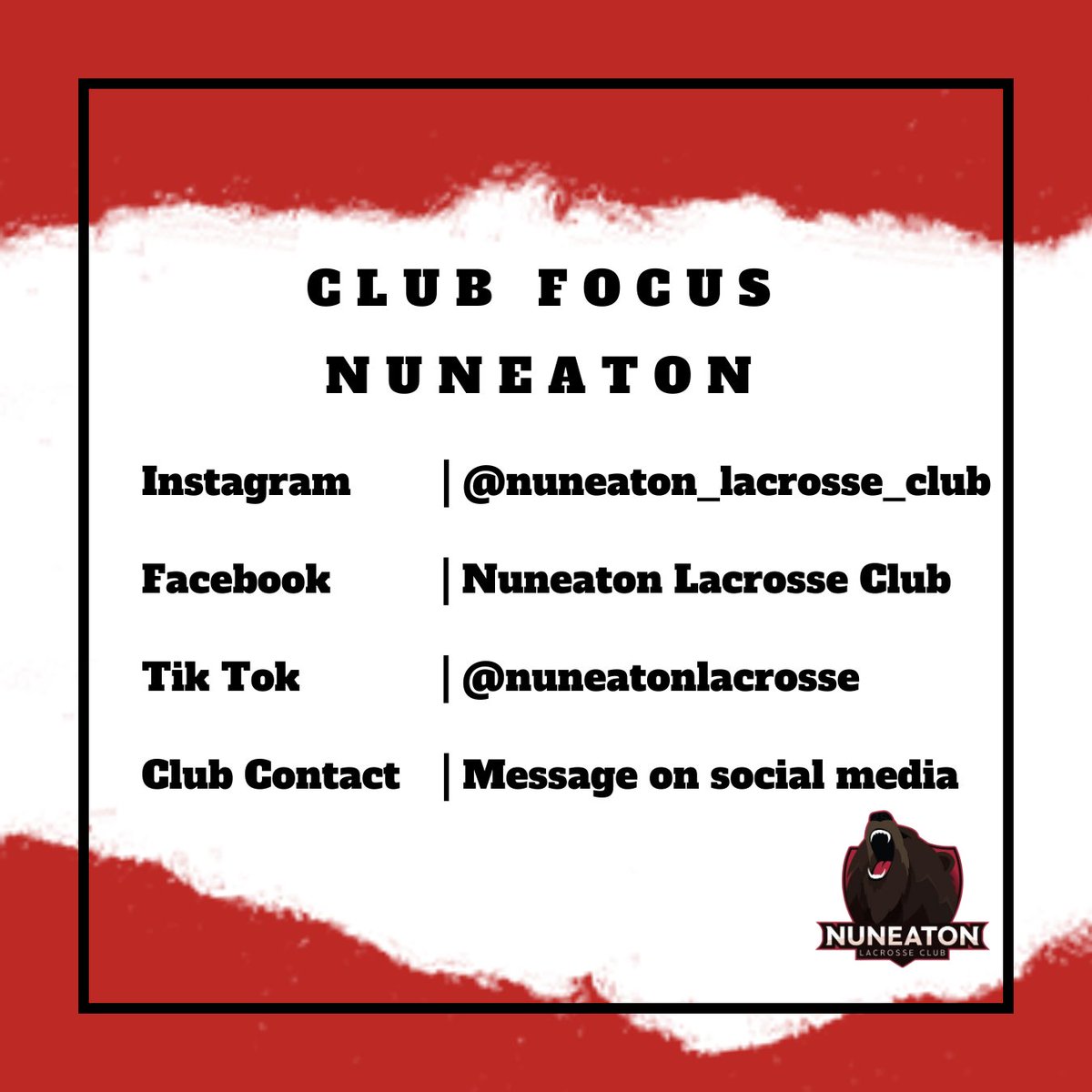 englacrosse's tweet photo. 🚨 ICYMI

Our Club Focus for December was Nuneaton Lacrosse Club and you can still read our piece below!

The club is based in the Midlands and has men's, women's, and mixed rules teams.

➡️ https://t.co/8zhV2kbFq3

#EnglandLacrosse #ClubFocus #Nuneaton https://t.co/jl3KAsy6SD