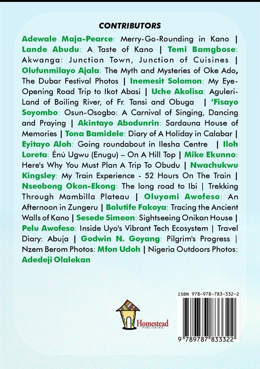 pomare3's tweet photo. My contribution to the 'One For The Road' anthology edited by @PeluAwofeso is a tribute to the incredible beauty and warmth of Nigeria. Immerse yourself in the captivating narratives and let the spirit of this extraordinary country take hold. #NigeriaTravelTales https://t.co/RMF4g587R1
